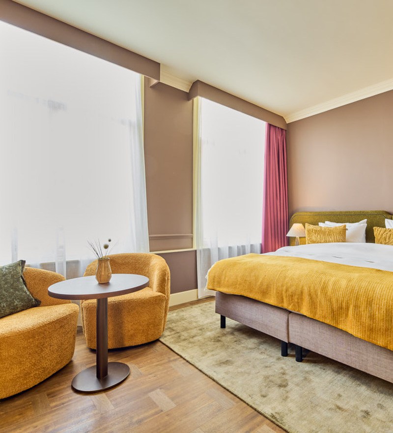 Luxe hotelkamer in ARQ Paleis Hotel Den Haag